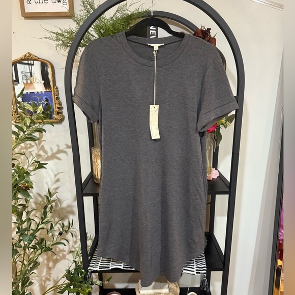 endless blu Gray Relaxed Short Sleeve T-Shirt dress size small - Picture 1 of 7